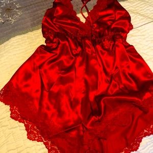 NEW Contrast lace criss cross backless satin cami romper large